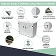 ATOLE - Abri poubelle - Cache poubelle Double en Aluminium thermolaqué 2x360 Litres - Blanc - vignette