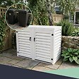 ATOLE - Abri poubelle - Cache poubelle Double en Aluminium thermolaqué 2x360 Litres - Blanc - vignette