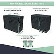 ATOLE - Abri poubelle - Cache poubelle Double en Aluminium thermolaqué  2x360 Litres - Gris anthracite - vignette