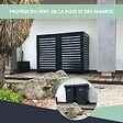 ATOLE - Abri poubelle - Cache poubelle Double en Aluminium thermolaqué  2x360 Litres - Gris anthracite - vignette