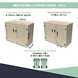 ATOLE - Abri poubelle - Cache poubelle Double en Aluminium thermolaqué 2x120 Litres - Crème - vignette
