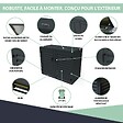 ATOLE - Abri poubelle - Cache poubelle Double en Aluminium thermolaqué 2x120 Litres - Gris anthracite - vignette