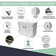 ATOLE - Abri poubelle - Cache poubelle Double en Aluminium thermolaqué 2x240 Litres - Blanc - vignette