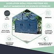 ATOLE - Abri poubelle - Cache poubelle Triple en Aluminium thermolaqué 3x120 Litres - Gris anthracite - vignette