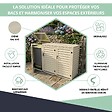 ATOLE - Abri poubelle - Cache poubelle Triple en Aluminium thermolaqué 3x120 Litres - Crème - vignette