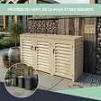 ATOLE - Abri poubelle - Cache poubelle Triple en Aluminium thermolaqué 3x120 Litres - Crème - vignette