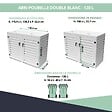 ATOLE - Abri poubelle - Cache poubelle Double en Aluminium thermolaqué - 2x120 Litres - Blanc - vignette