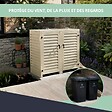 ATOLE - Abri poubelle - Cache poubelle Double en Aluminium thermolaqué 2x240 Litres - Crème - vignette