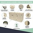 ATOLE - Abri poubelle - Cache poubelle Triple en Aluminium thermolaqué 3x240 Litres - Crème - vignette