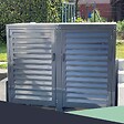 ATOLE - Abri poubelle - Cache poubelle Double en Aluminium thermolaqué 2x240 Litres - Gris anthracite - vignette