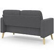 ID MARKET - Canapé droit scandinave 2 places CLAIRE en tissu gris anthracite - vignette