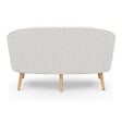 ID MARKET - Canapé banquette SONIA en tissu bouclette blanc - vignette