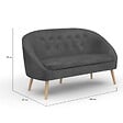 ID MARKET - Canapé banquette SONIA en velours gris - vignette