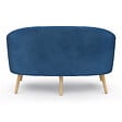 ID MARKET - Canapé banquette SONIA en velours bleu - vignette