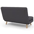 ID MARKET - Canapé convertible ROMEO lit d'appoint 2 places 120 x 190 cm tissu gris anthracite - vignette