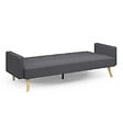 ID MARKET - Canapé droit scandinave 3 places convertible LARS en tissu gris - vignette