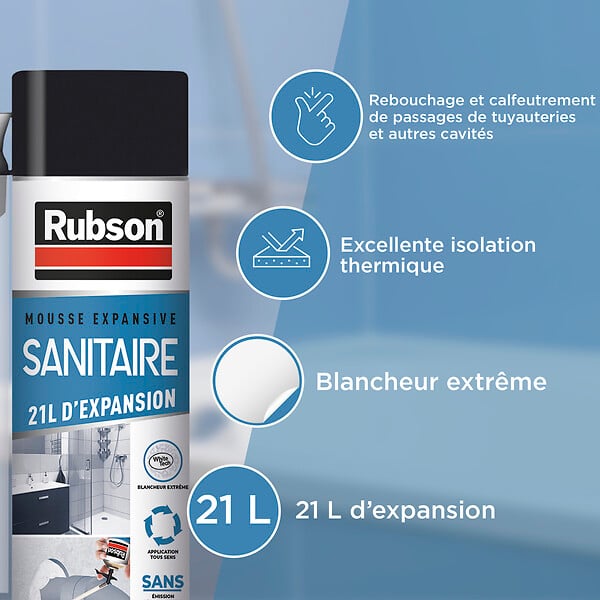 RUBSON - RUBSON Mousse Expansive Aérosol Sanitaire 21L - large