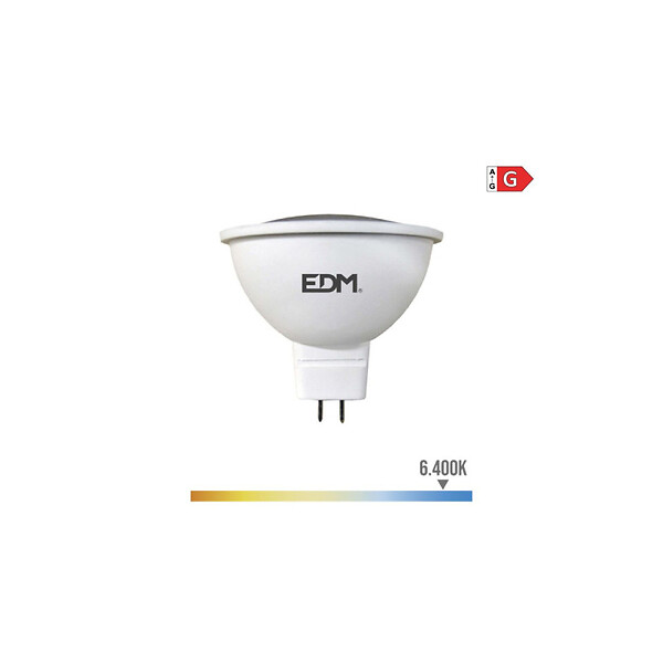 EDM - Ampoule LED MR16 GU5.3 – 5W 12V – 450lm – 6400K – Lumière froide – Ø5x5cm - large