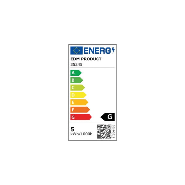 EDM - Ampoule LED MR16 GU5.3 – 5W 12V – 450lm – 3200K – Lumière chaude – Ø5x5cm - large