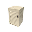 ATOLE - Abri poubelle - Cache poubelle Simple en Aluminium thermolaqué 1x360 Litres - Crème - vignette