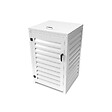 ATOLE - Abri poubelle - Cache poubelle Simple en Aluminium thermolaqué - 1x120 Litres - Blanc - vignette