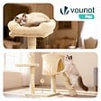 VOUNOT - Arbre a chat 112cm multi niveaux Griffoir et niche Beige - vignette