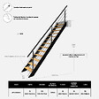 KORDO - Escalier bois droit noir avec garde-corps à LED intégrées, Diverso KORDO - vignette