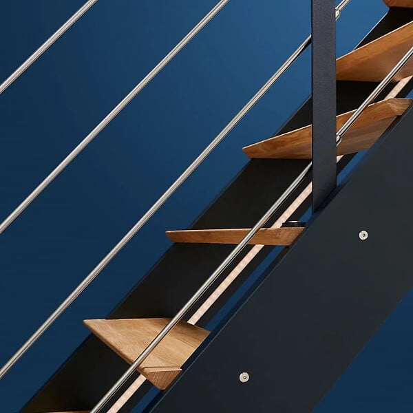 KORDO - Escalier quart-tournant droit gris anthracite, Spark KORDO - large