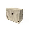 ATOLE - Abri poubelle - Cache poubelle Double en Aluminium thermolaqué 2x360 Litres - Crème - vignette