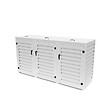 ATOLE - Abri poubelle - Cache poubelle Triple en Aluminium thermolaqué 3x240 Litres - Blanc - vignette