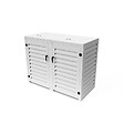 ATOLE - Abri poubelle - Cache poubelle Double en Aluminium thermolaqué 2x360 Litres - Blanc - vignette
