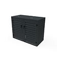 ATOLE - Abri poubelle - Cache poubelle Double en Aluminium thermolaqué  2x360 Litres - Gris anthracite - vignette