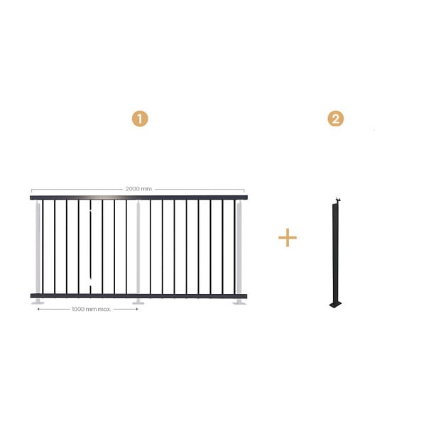 KORDO - Kit de remplissage aluminium gris anthracite pose à plat, Lynea KORDO - large