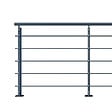 KORDO - Kit garde-corps aluminium gris anthracite 2m pose à plat, Initio KORDO - vignette