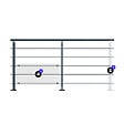 KORDO - Kit garde-corps aluminium gris anthracite 2m pose à plat, Initio KORDO - vignette