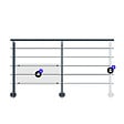 KORDO - Kit garde-corps aluminium gris anthracite 2m pose latérale, Initio KORDO - vignette