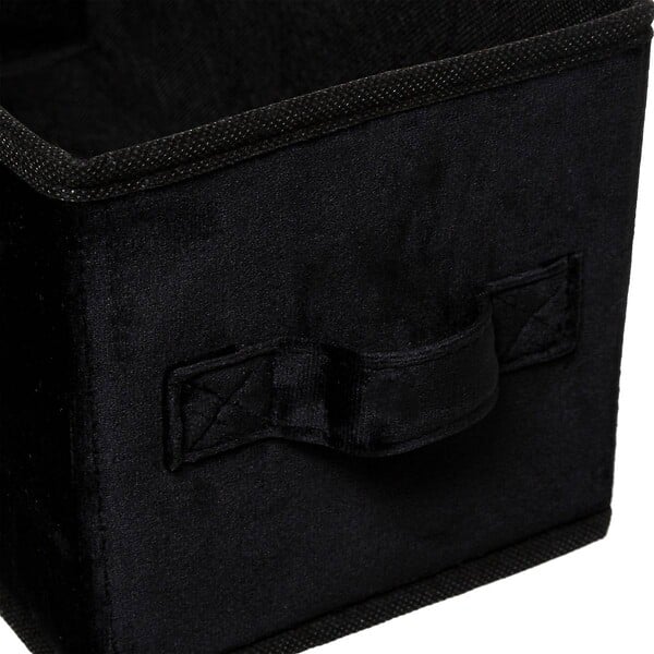 5 FIVE SIMPLY SMART - Boîte de rangement en Velours Noir 15 x 31 x 15 cm - large
