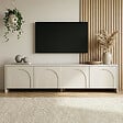 HABITAT ET JARDIN - Meuble TV en bois "Aurelia" - 180 x 32 x 45 cm - Crème - vignette