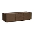 OVIALA - Meuble TV effet bois 150 cm style scandinave bois foncé - Tomy - vignette