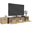 ID MARKET - Meuble TV 180 cm suspendu PHOENIX 3 portes design industriel - vignette
