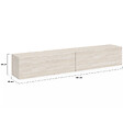 ID MARKET - Meuble TV 180 cm suspendu ELIO 2 portes bois effet travertin - vignette