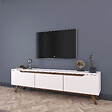 HABITAT ET JARDIN - Meuble TV en bois "Digi" - 180 x 35 x 48 cm - Marron - vignette