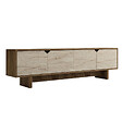HABITAT ET JARDIN - Meuble TV en bois "istemi" 180 x 30 x 50 cm - Noyer - vignette