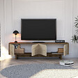 HABITAT ET JARDIN - Meuble TV en bois "istemi" 180 x 30 x 50 cm - Noyer - vignette
