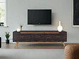 HABITAT ET JARDIN - Meuble TV en bois "Digi" - 180 x 35 x 48 cm - Noir - vignette