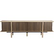 OVIALA - Meuble TV effet bois 4 portes 180 cm taupe - Nelio - vignette