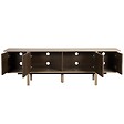 OVIALA - Meuble TV effet bois 4 portes 180 cm taupe - Nelio - vignette
