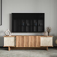 HABITAT ET JARDIN - Meuble TV en bois "Diana" 180 x 33 x 50 cm - Travertin - vignette