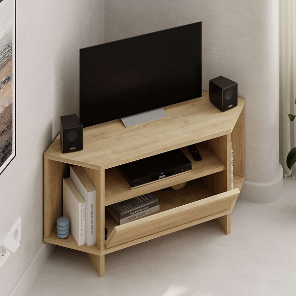HABITAT ET JARDIN - Meuble TV en bois "Viva" - 95 x 35 x 45 cm - Beige - large