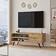 HABITAT ET JARDIN - Meuble TV en bois "Imo" - 110 x 40 x 44 cm - Marron - vignette